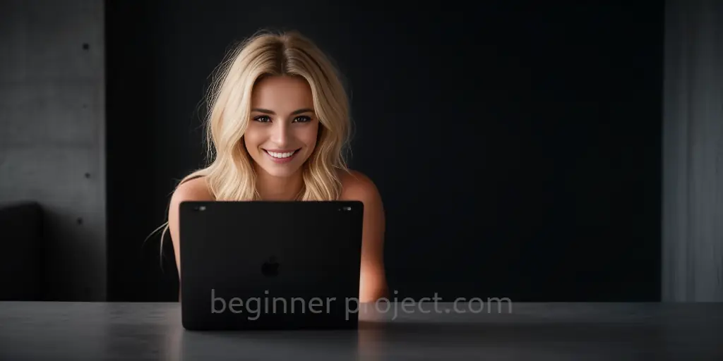 From Projects to Profits: Unleashing Your Startup Spirit shows a picture of a blond female student sitting in front of her laptop